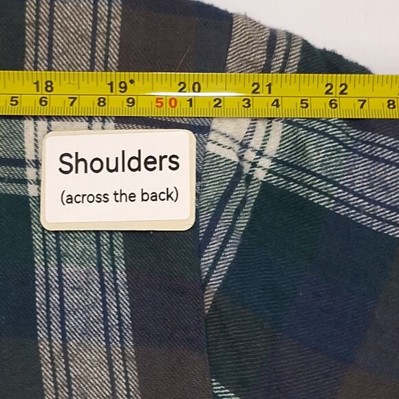 David Taylor XL Quilted Flannel Jacket Blue Cream Plaid Vintage Sears with tags - Picture 11 of 16